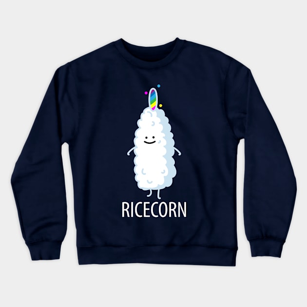 Unicorn sushi rice Crewneck Sweatshirt by spontania